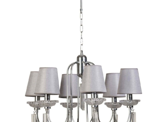 Φωτιστικό Οροφής - Πολυέλαιος Kontes 941RTN1434 Φ65x85cm 6xE14 40W Grey Opviq