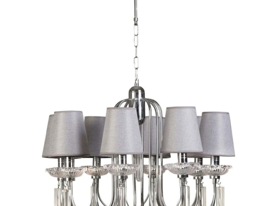 Φωτιστικό Οροφής - Πολυέλαιος Kontes 941RTN1435 Φ65x85cm 8xE14 40W Grey Opviq