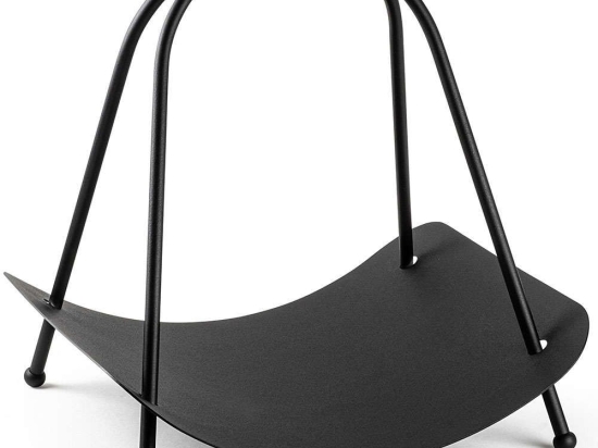 Ξυλιέρα Τζακιού 247HFM1163 42x39x50cm Black Aberto Design Μέταλλο