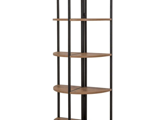 Βιβλιοθήκη Mona Rafix 863SPH5131 66x34x155cm Pine-Black