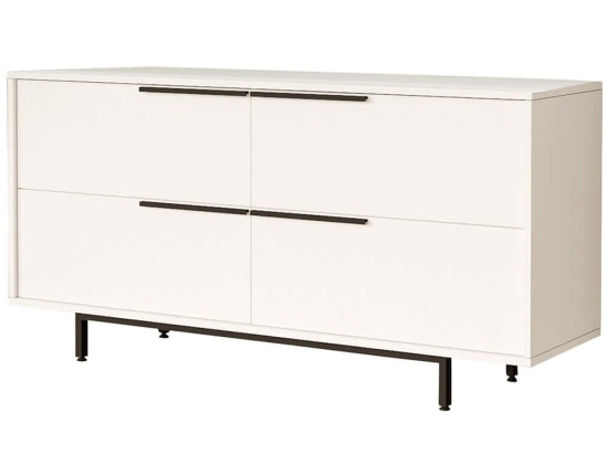 Μπουφές On 956LCS3441 160x44,5x74,3cm White Μοριοσανίδα, Μέταλλο