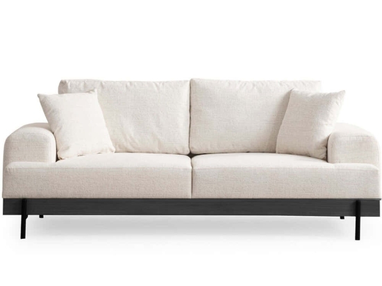 Καναπές Τριθέσιος Eti 560ARE2122 220x98x78cm Black-White