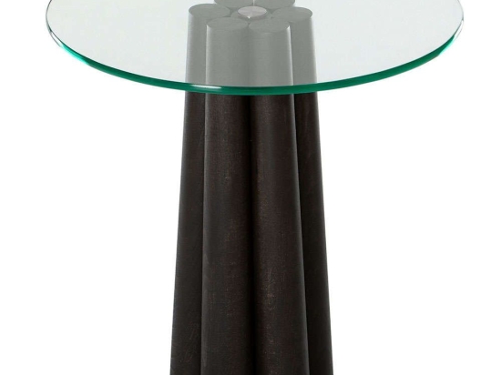 Τραπεζάκι Βοηθητικό Thales 552NOS2401 50x50x50cm Clear-Black
