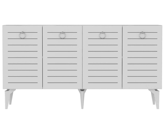 Μπουφές Arona 475OLV2673 150x40x79cm White Μοριοσανίδα, Μελαμίνη