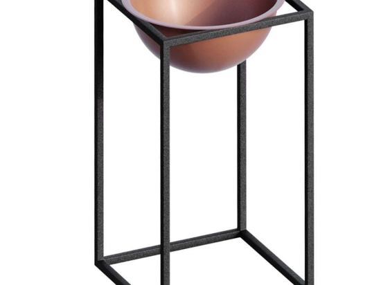 Κασπώ 247HFM1182 17x17x40cm Black-Copper Aberto Design Μέταλλο