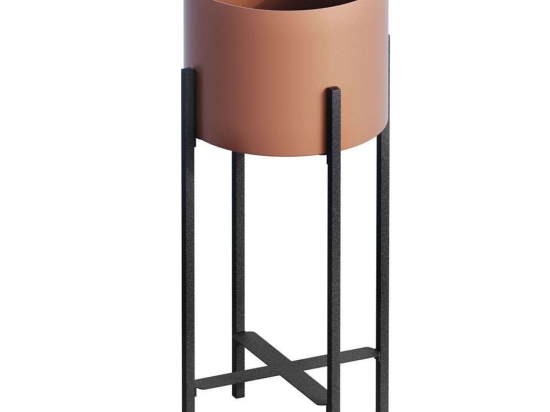 Κασπώ 247HFM1198 23x23x48cm Black-Copper Aberto Design Μέταλλο