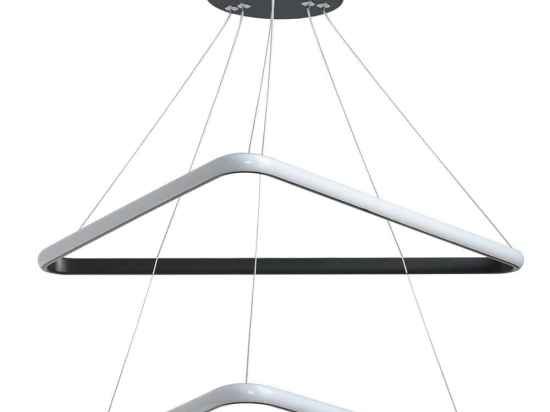 Φωτιστικό Οροφής Duple Triangle 166PRG1215 40x40x80cm Led 40-60W 4000K Black Opviq