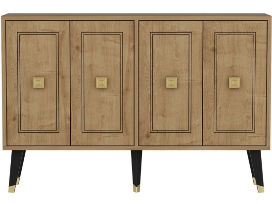 Μπουφές Hartin 327ODS1226 120x30x80cm Oak Μοριοσανίδα, Μελαμίνη