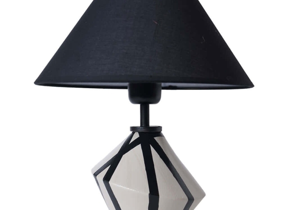 Φωτιστικό Επιτραπέζιο 687HMY2291 30x37cm E27 40W Beige-Black Opviq