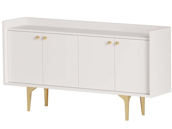 Μπουφές Serena 393MRD1321 150x40x80cm White Μοριοσανίδα, Μελαμίνη