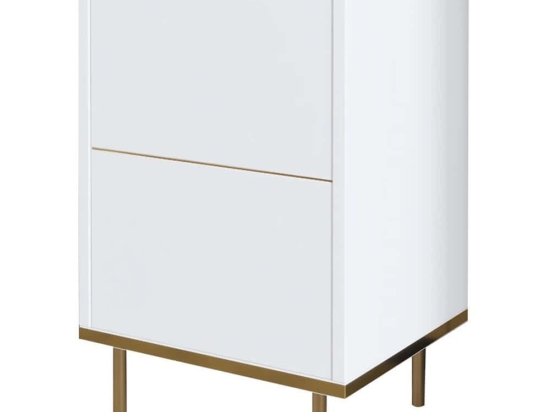Κομοδίνο Imaj 382NRC1805 40x35x60cm White-Gold