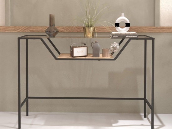 Κονσόλα Lala 706CLN1187 100x30x76cm Oak-Black