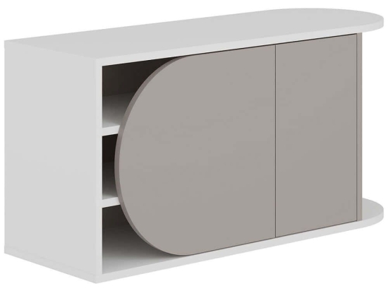 Παπουτσοθήκη Nova 855DTE5171 104x37x50cm White-Light Mocha Μοριοσανίδα, Μελαμίνη