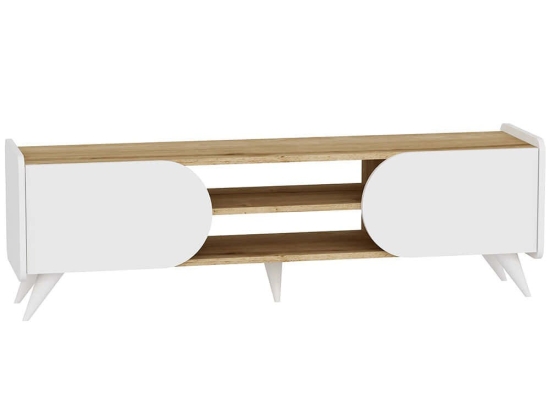 Έπιπλο Τηλεόρασης Mindy 550ARN3454 160x40x45cm Oak-White