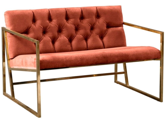 Καναπές Διθέσιος Oslo Babyface 118BRN1557 109x75x74cm Apple-Gold