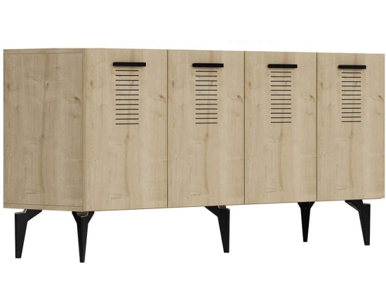 Μπουφές Asimo 475OLV2770 150x40x79cm Oak Μοριοσανίδα, Μελαμίνη