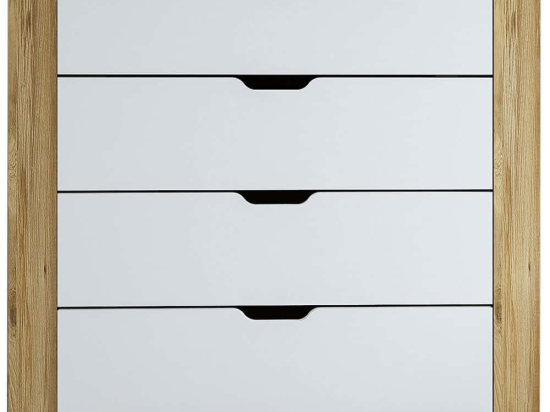 Συρταριέρα Nisan 350MWD1106 90x42x85cm White-Walnut
