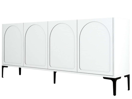 Μπουφές Lyon 845HCT5530 180x35x79cm White Μοριοσανίδα, Μελαμίνη