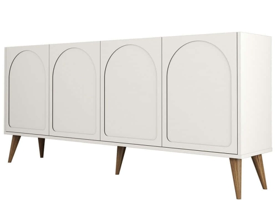 Μπουφές Lyon 845HCT5534 180x35x81cm Cream Μοριοσανίδα, Μελαμίνη