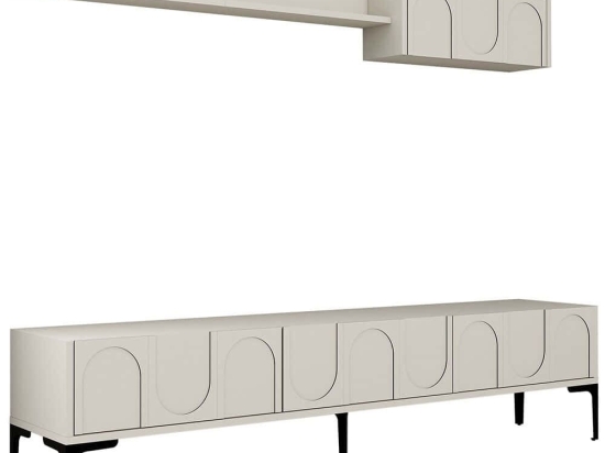 Σύνθεση Τηλεόρασης Lyon 845HCT5584 180x35x42cm Cream