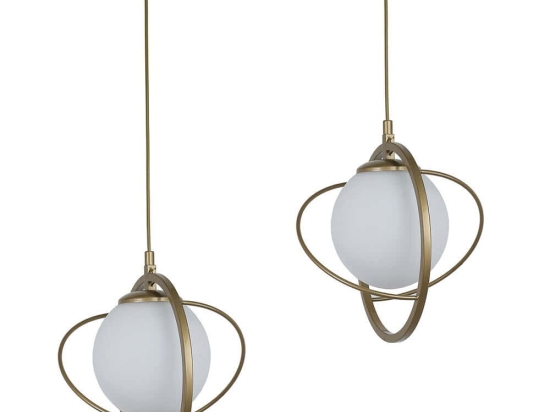 Φωτιστικό Οροφής - Ράγα Nepal 846STL1682 45x25x70cm 2xE27 40W Gold-White Opviq