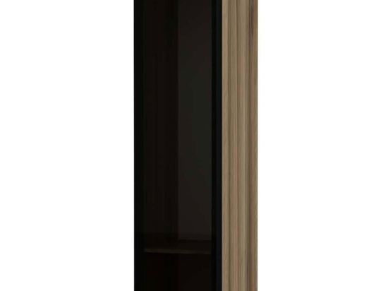 Ντουλάπα Μονόφυλλη Minar Kale 506MNR3658 45x52x210cm Oak-Black Μονόφυλλη