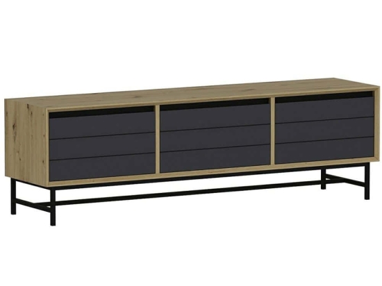 Έπιπλο Τηλεόρασης Lery 506MNR1120 150x35x45cm Anthracite-Black