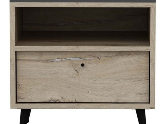 Κομοδίνο Lara 506MNR1258 50x45x57cm Light Walnut