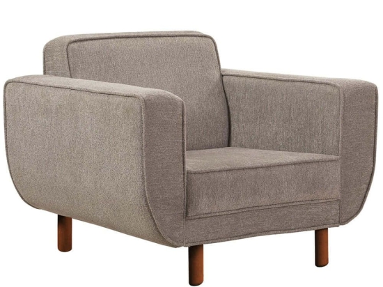Πολυθρόνα Larus 867UNQ1092 103x92x81cm Walnut-Grey