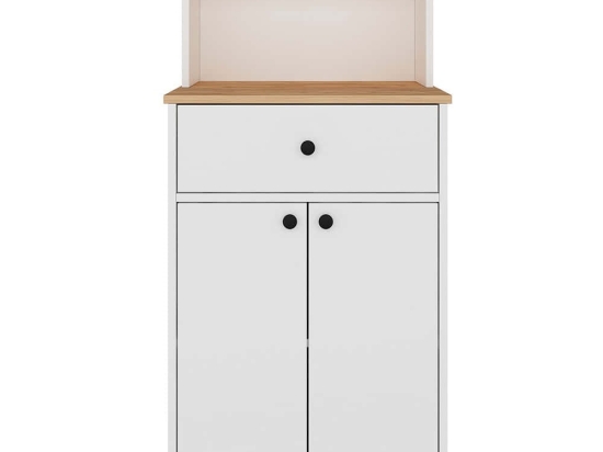 Ντουλάπι Mocha 362ANT1201 64x45x129cm White-Pine Μοριοσανίδα, Μελαμίνη