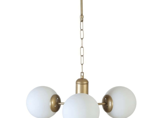 Φωτιστικό Οροφής Bankok 846STL5140 Φ40x70cm 3xE27 40W Gold-White Opviq