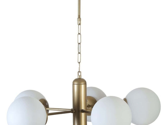 Φωτιστικό Οροφής Bankok 846STL5142 Φ45x70cm 5xE27 40W Gold-White Opviq