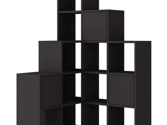 Βιβλιοθήκη Paleo 855DTE3784 150,8x28x150,8cm Black