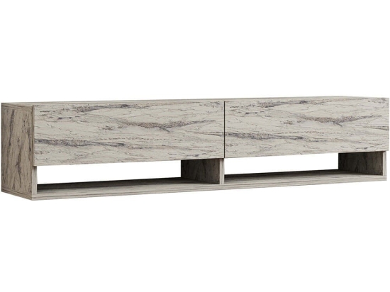 Έπιπλο Τηλεόρασης Επιτοίχιο Arges 495SSE1629 141x30x31cm Marble Effect White
