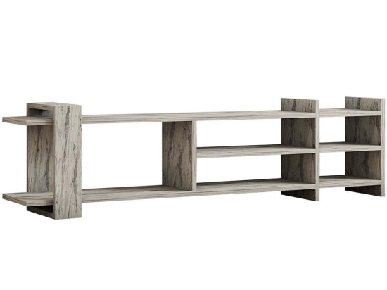 Έπιπλο Τηλεόρασης Zeyna 835PUQ6402 156x29,6x40cm Marble Effect White