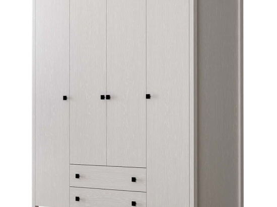 Ντουλάπα Τετράφυλλη 787CDL1303 160x54x195cm White Τετράφυλλη