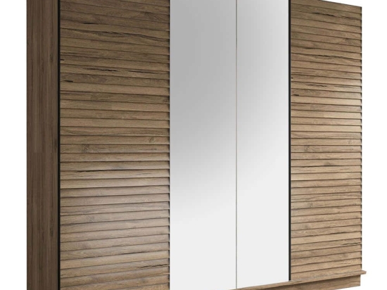 Ντουλάπα Δίφυλλη 787CDL1313 240x66x213cm Walnut Δίφυλλη