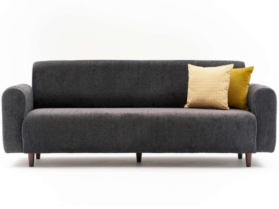 Καναπές Τριθέσιος Noya 825BLC4304 220x70x87cm Anthracite