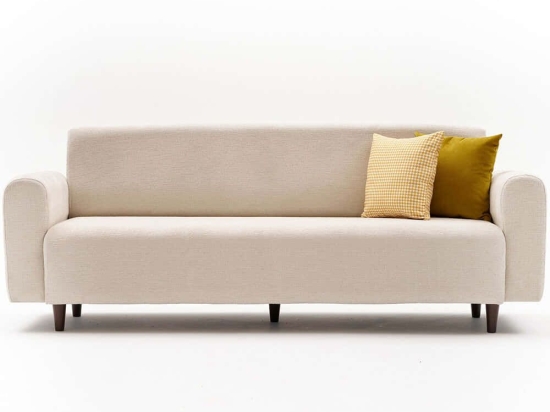 Καναπές Τριθέσιος Noya 825BLC4306 220x70x87cm Cream
