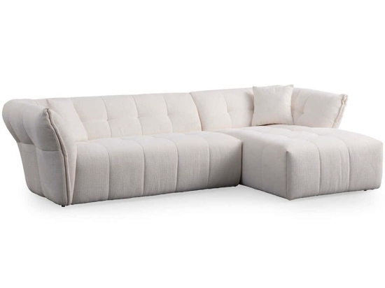 Καναπές Γωνιακός (Δεξιά Γωνία) Boxer 560ARE1238 290x165x75cm White