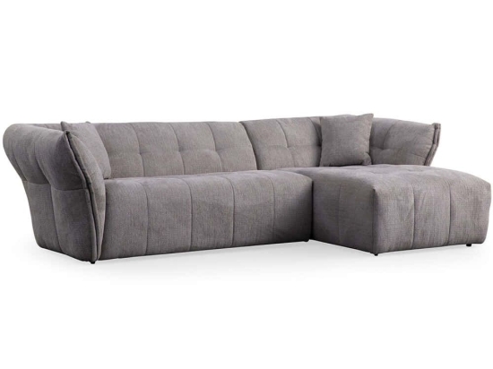 Καναπές Γωνιακός (Δεξιά Γωνία) Boxer 560ARE1240 290x165x75cm Light Grey