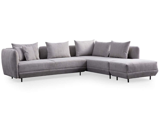 Καναπές Γωνιακός Floransa 560ARE1249 310x265x76cm Light Grey