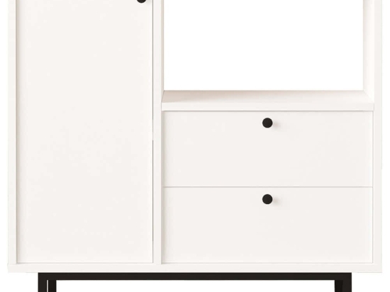 Ντουλάπι 956LCS3551 88x35,5x85cm White Particle Board, Metal