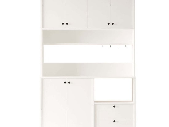 Ντουλάπι Κουζίνας 956LCS3557 120x35,5x205cm White Particle Board, Metal