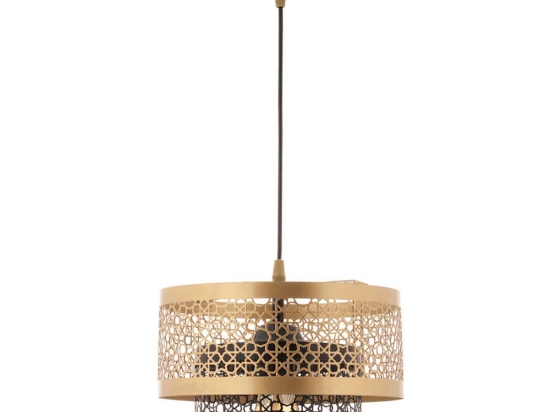 Φωτιστικό Οροφής Harold 390FLH2325 26x60cm 1xE27 40W Black-Gold Opviq