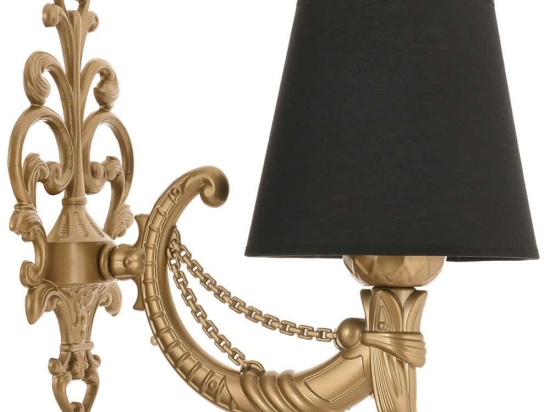 Φωτιστικό Τοίχου - Απλίκα Gloria 390FLH2341 26x24cm 26x24cm 1xE27 40W Black-Gold Opviq