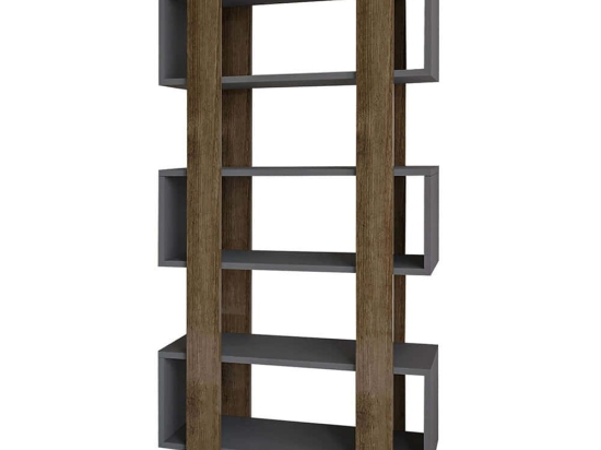 Βιβλιοθήκη Milano 382NRC1311 80x28,6x160cm Walnut-Anthracite