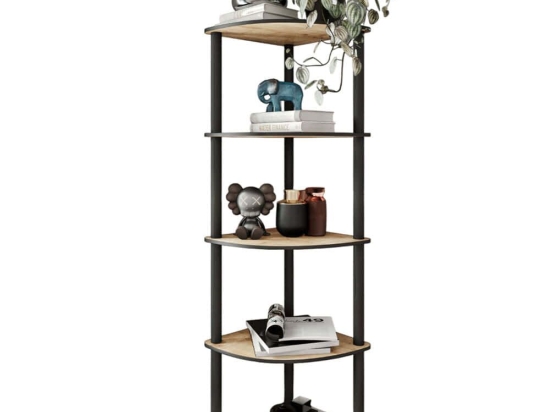 Ραφιέρα Δαπέδου Γωνιακή 282PTR1104 34x34x139cm Oak