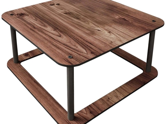 Τραπέζι Σαλονιού Hole Square 282PTR1505 70x70x38cm Walnut