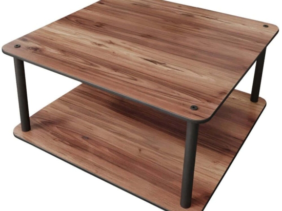 Τραπέζι Σαλονιού Masivo Square 282PTR1510 70x70x38cm Walnut